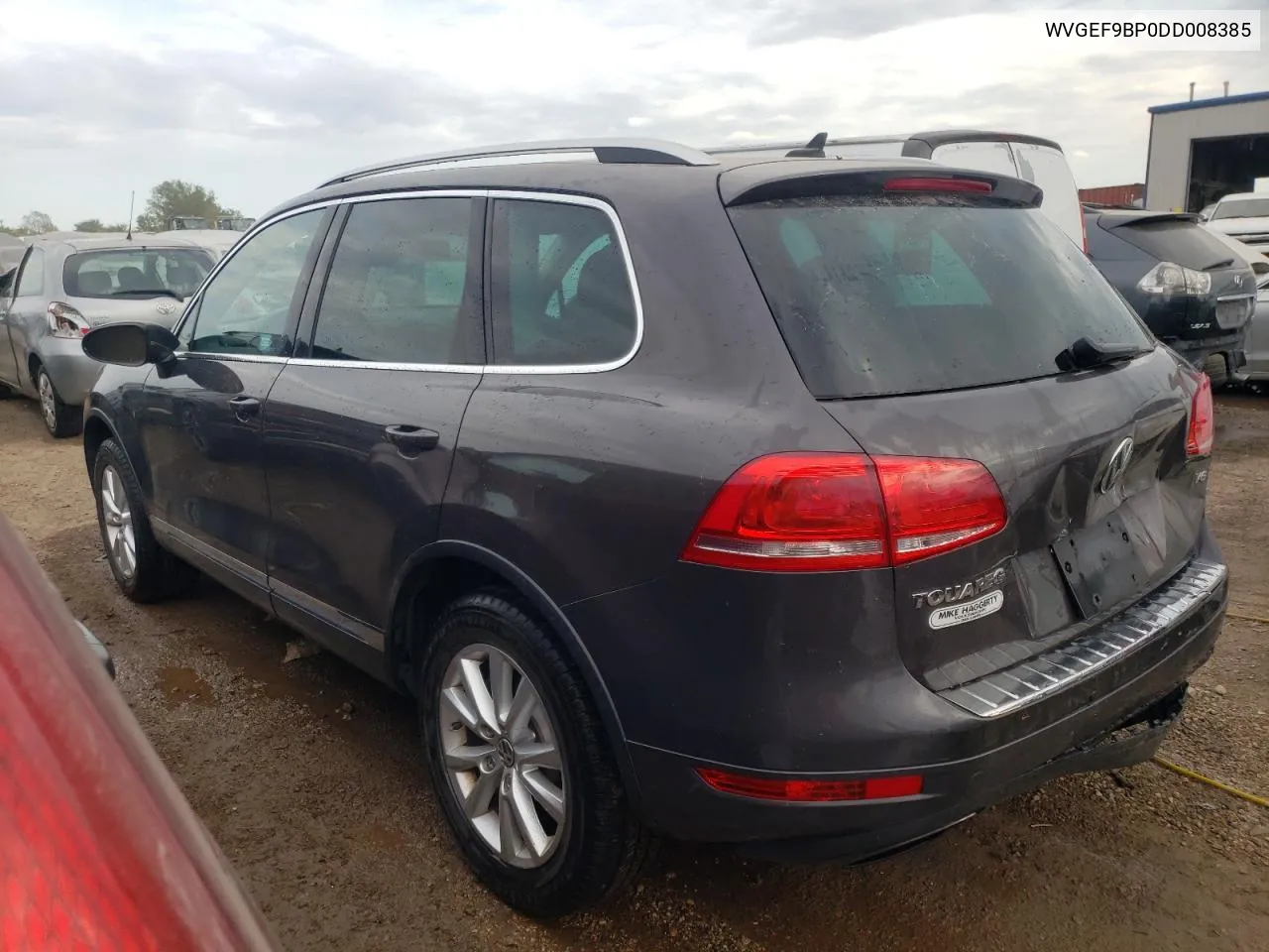 2013 Volkswagen Touareg V6 VIN: WVGEF9BP0DD008385 Lot: 69949814