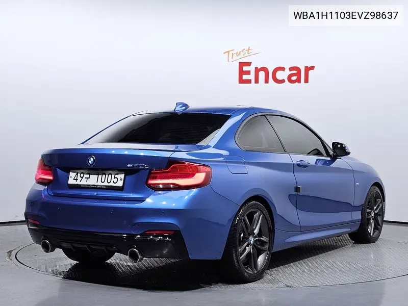 BMW 2 Series (F22) 220D M Sports Coupe VIN: WBA1H1103EVZ98637 Lot: 38166172