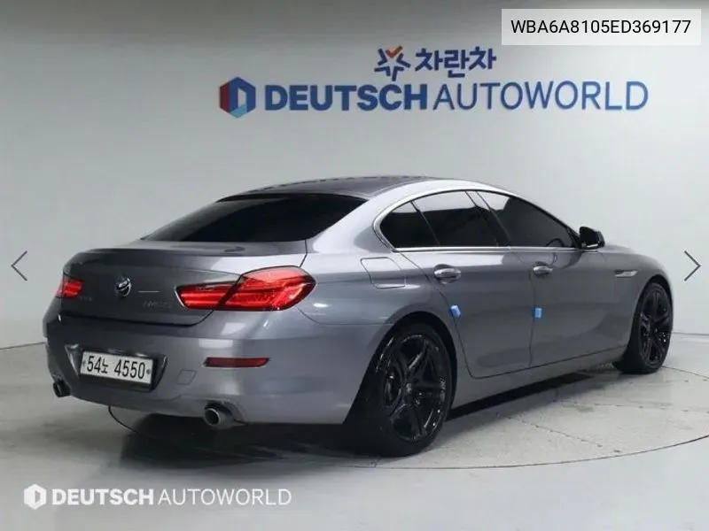 BMW 6 Series (F12) 640D xDrive Gran Coupe VIN: WBA6A8105ED369177 Lot: 38177520