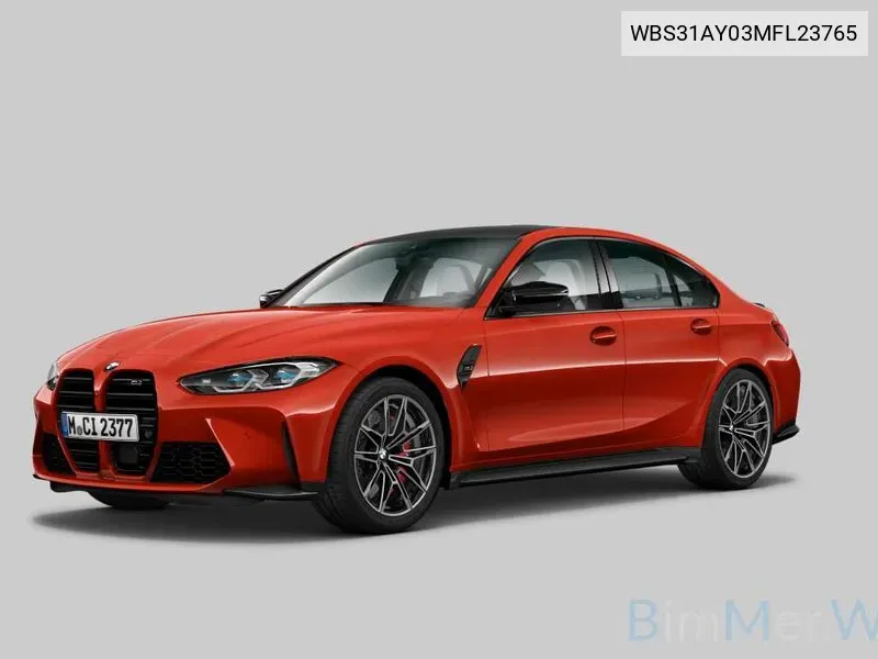 BMW M3 (G80) M3 Sedan Competition VIN: WBS31AY03MFL23765 Lot: 38179318