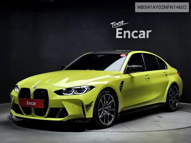 BMW M3 (G80) M3 Sedan Competition M xDrive Sao Paulo Yellow Edition VIN: WBS41AY02NFN14602 Lot: 38117384