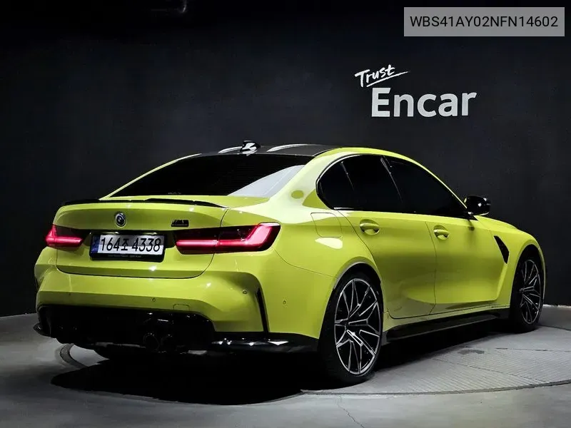 BMW M3 (G80) M3 Sedan Competition M xDrive Sao Paulo Yellow Edition VIN: WBS41AY02NFN14602 Lot: 38117384