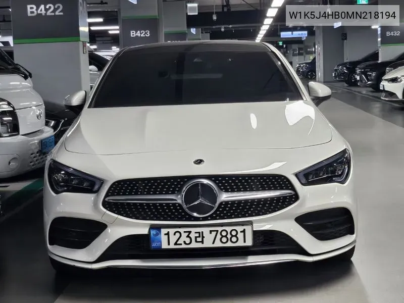 Benz Cla-Class C118 Cla250 4Matic VIN: W1K5J4HB0MN218194 Lot: 38190847