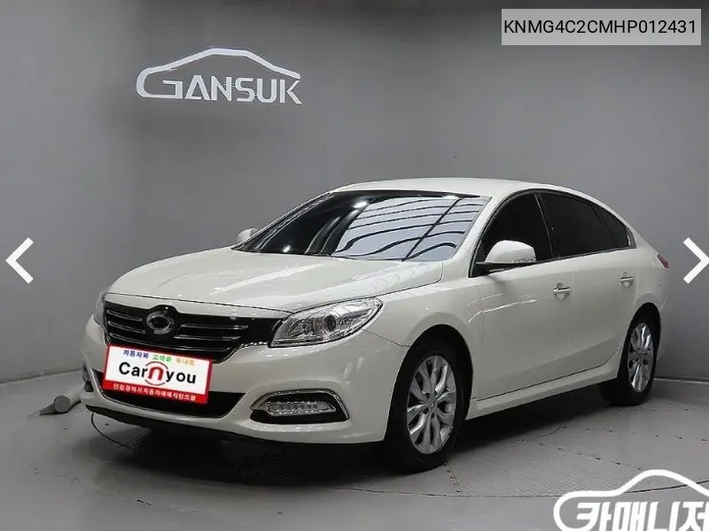 KNMG4C2CMHP012431 Renault Korea (Samsung) Sm7 Nova Lpli 2.0 Lpe Taxi Rental Car