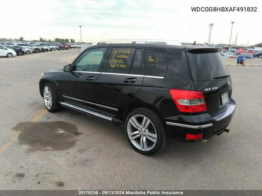 2010 Mercedes Benz Glk350 VIN: WDCGG8HBXAF491832 Lot: 20176258