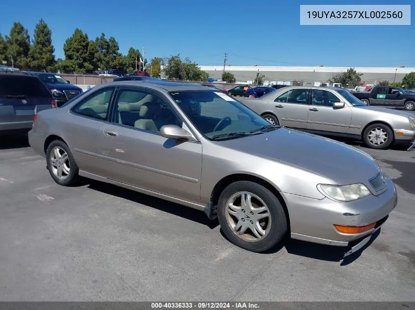 1999 Acura Cl 2.3 VIN: 19UYA3257XL002560 Lot: 40336333