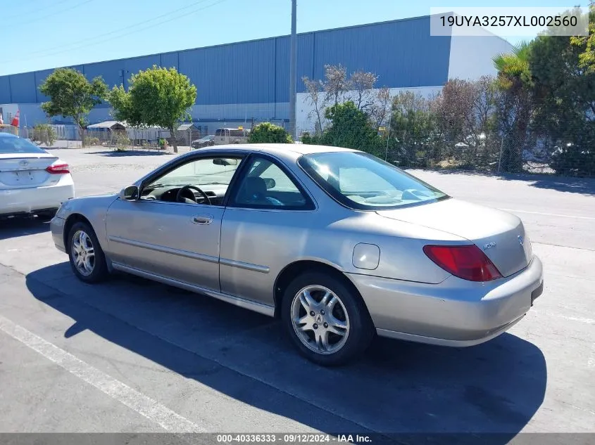 1999 Acura Cl 2.3 VIN: 19UYA3257XL002560 Lot: 40336333