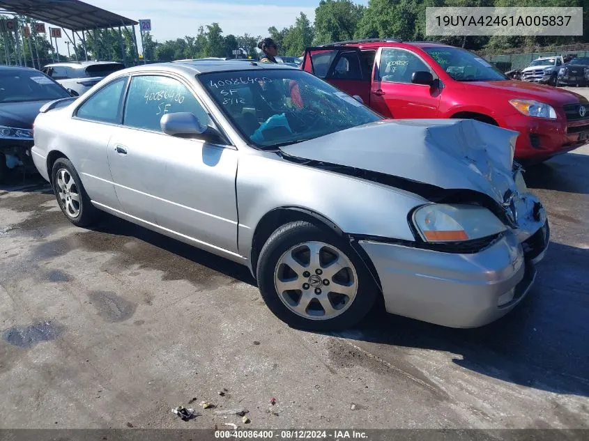 2001 Acura Cl 3.2 VIN: 19UYA42461A005837 Lot: 40086400