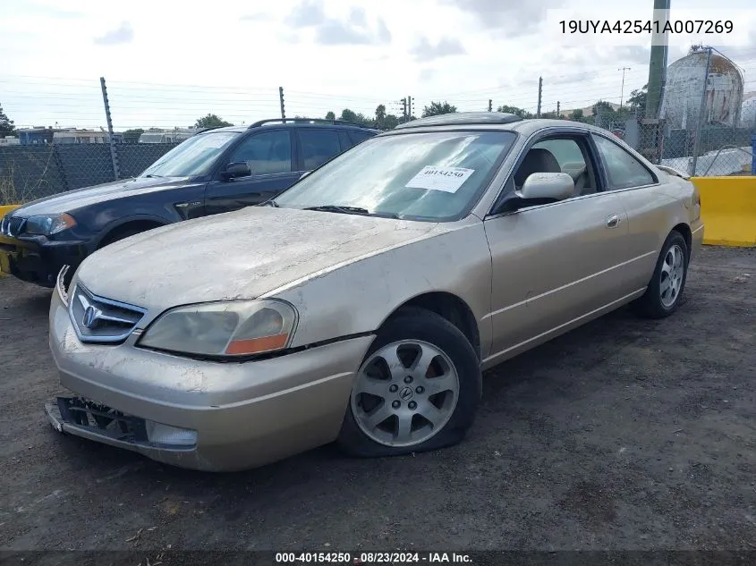 2001 Acura Cl 3.2 VIN: 19UYA42541A007269 Lot: 40154250