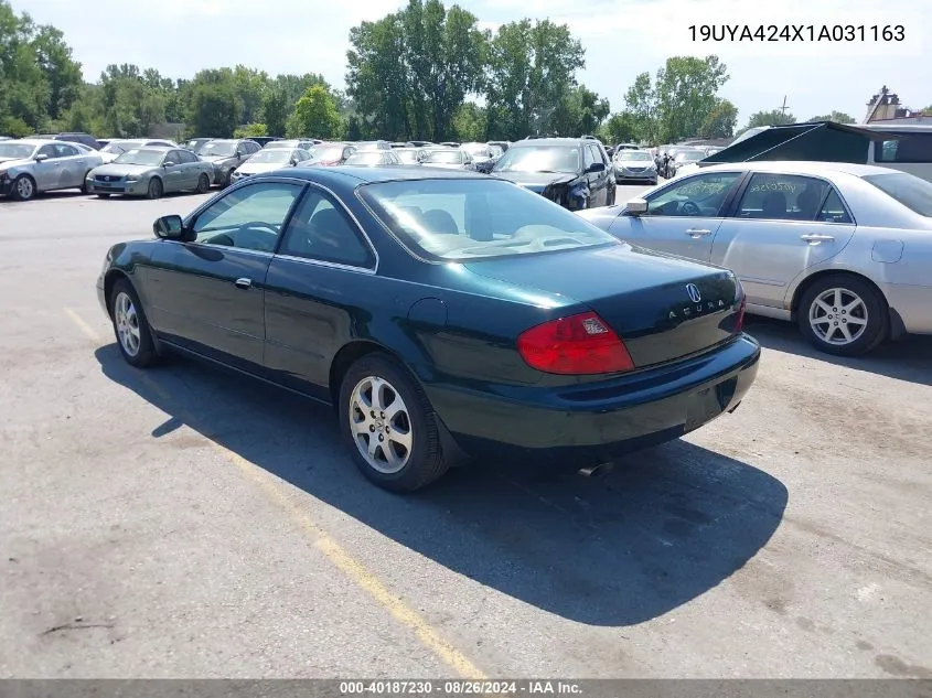 2001 Acura Cl 3.2 VIN: 19UYA424X1A031163 Lot: 40187230