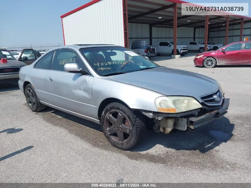 2001 Acura Cl 3.2 Type S VIN: 19UYA42731A038739 Lot: 40284022