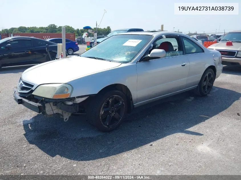 2001 Acura Cl 3.2 Type S VIN: 19UYA42731A038739 Lot: 40284022