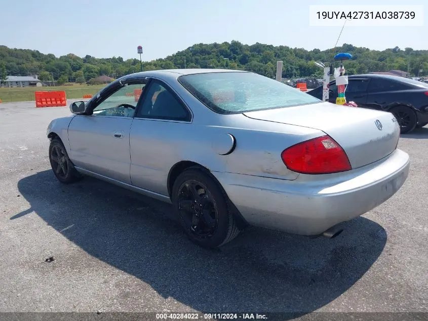 2001 Acura Cl 3.2 Type S VIN: 19UYA42731A038739 Lot: 40284022