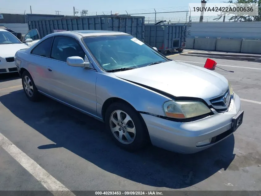 2002 Acura Cl 3.2 VIN: 19UYA42422A000636 Lot: 40293453