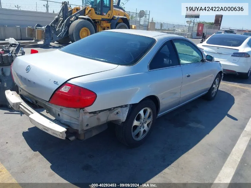 2002 Acura Cl 3.2 VIN: 19UYA42422A000636 Lot: 40293453