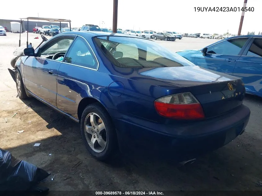 2003 Acura Cl 3.2 VIN: 19UYA42423A014540 Lot: 39689578