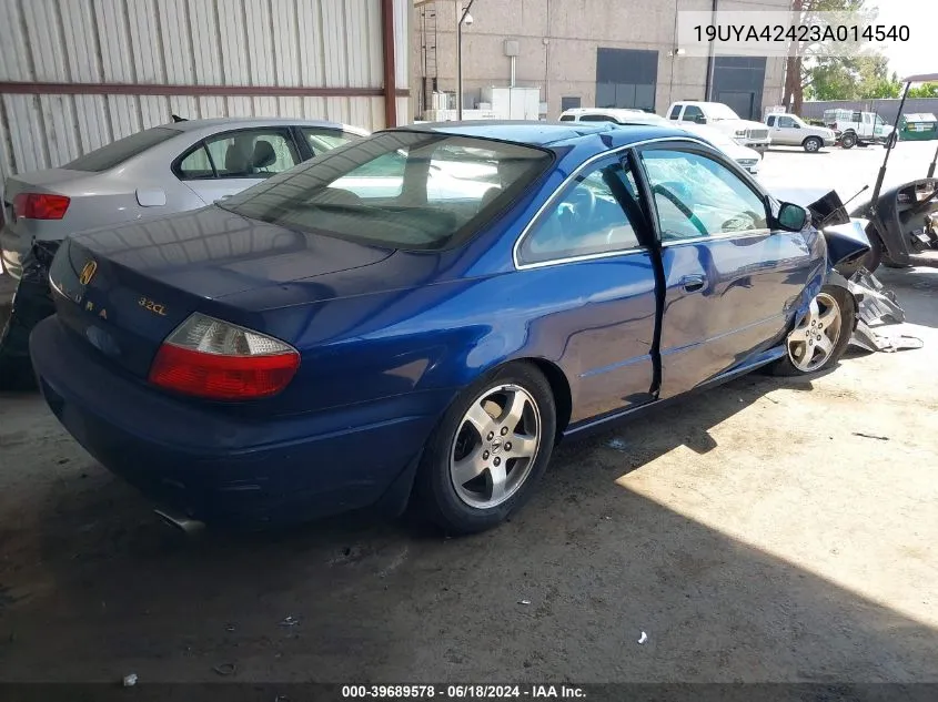 2003 Acura Cl 3.2 VIN: 19UYA42423A014540 Lot: 39689578