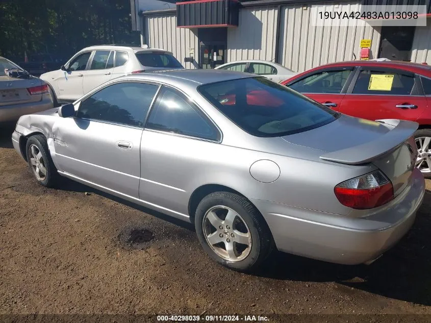 2003 Acura Cl 3.2 VIN: 19UYA42483A013098 Lot: 40298039