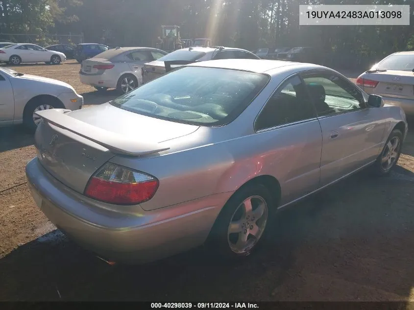 2003 Acura Cl 3.2 VIN: 19UYA42483A013098 Lot: 40298039