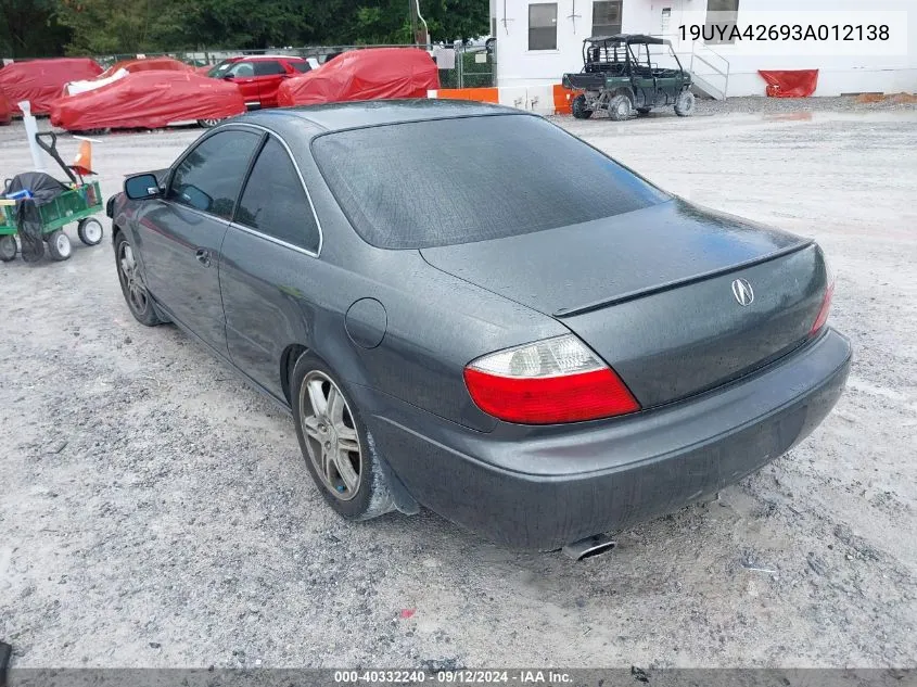 19UYA42693A012138 2003 Acura 3.2Cl Type-S