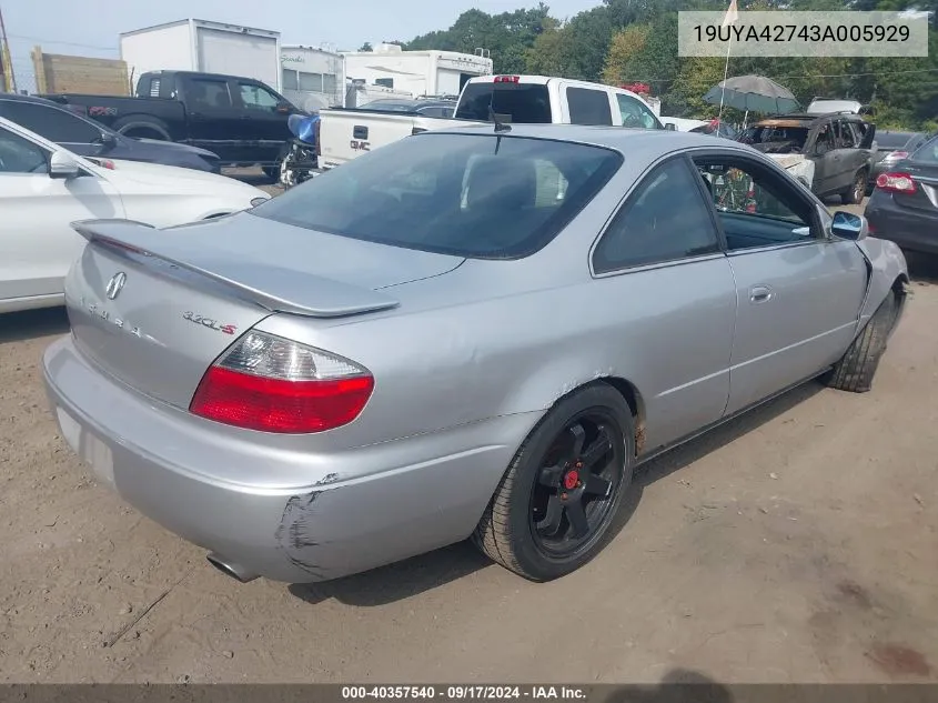 19UYA42743A005929 2003 Acura Cl 3.2 Type S