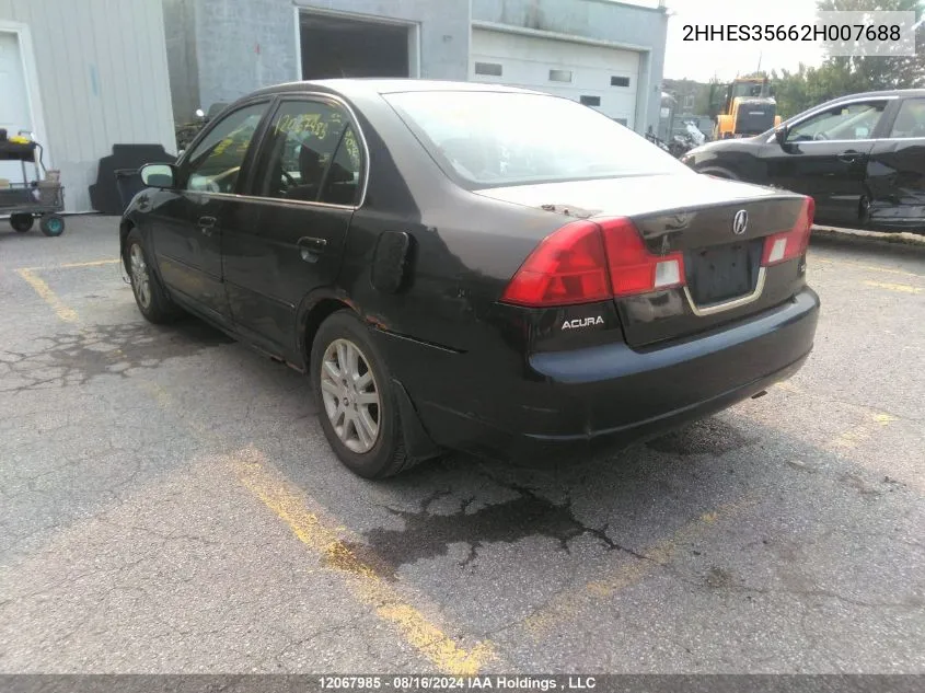 2HHES35662H007688 2002 Acura 1.7El Touring