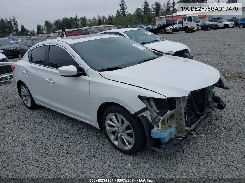 2016 Acura Ilx Premium Package/Technology Plus Package VIN: 19UDE2F78GA019470 Lot: 40294107