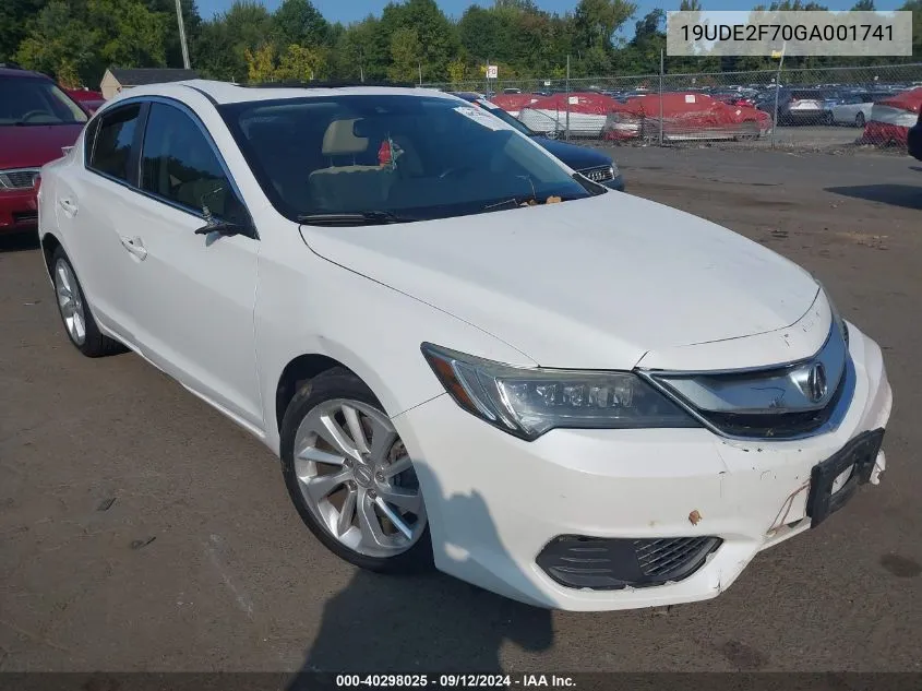 2016 Acura Ilx Premium Package/Technology Plus Package VIN: 19UDE2F70GA001741 Lot: 40298025