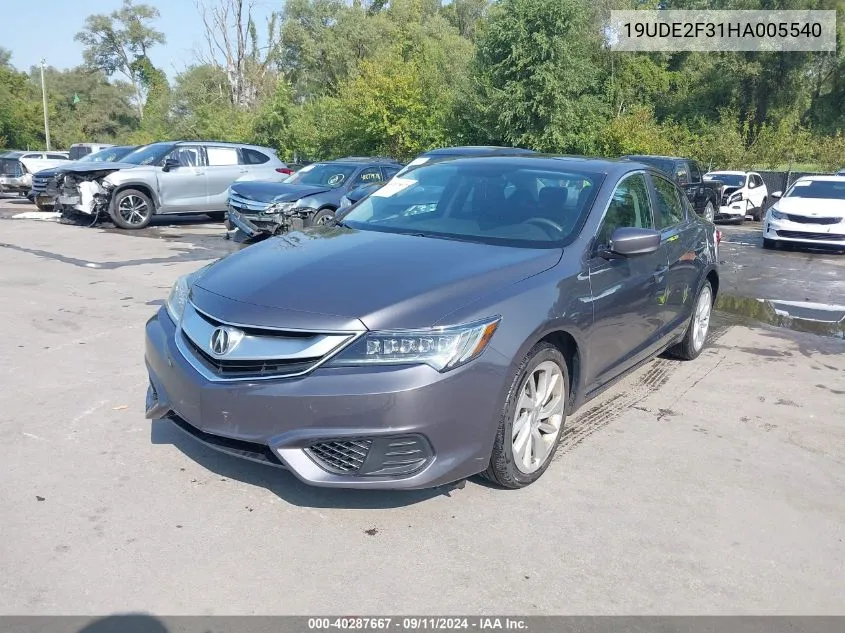 2017 Acura Ilx Acurawatch Plus Package VIN: 19UDE2F31HA005540 Lot: 40287667