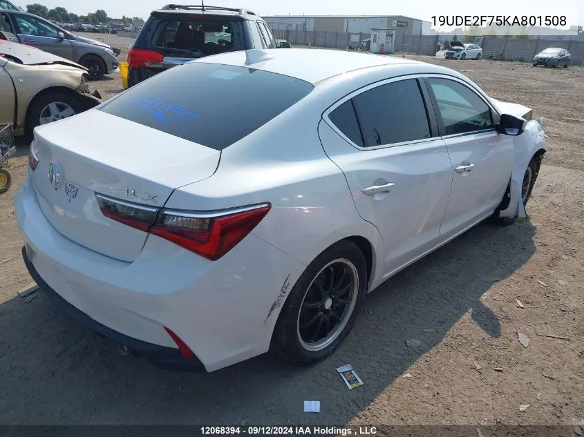 2019 Acura Ilx VIN: 19UDE2F75KA801508 Lot: 12068394