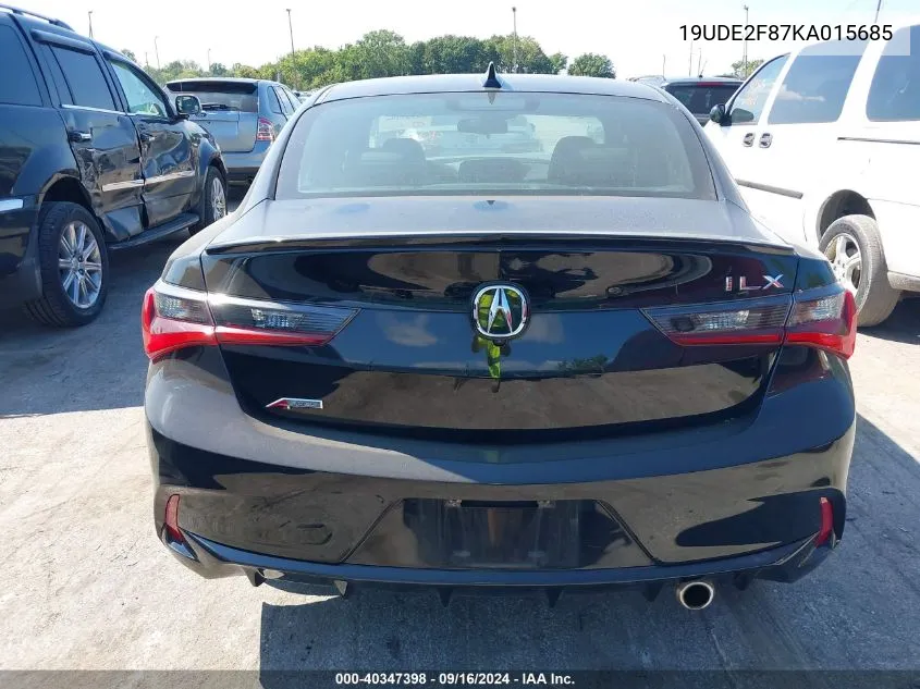 2019 Acura Ilx Premium A-Spec Packages/Technology A-Spec Packages VIN: 19UDE2F87KA015685 Lot: 40347398