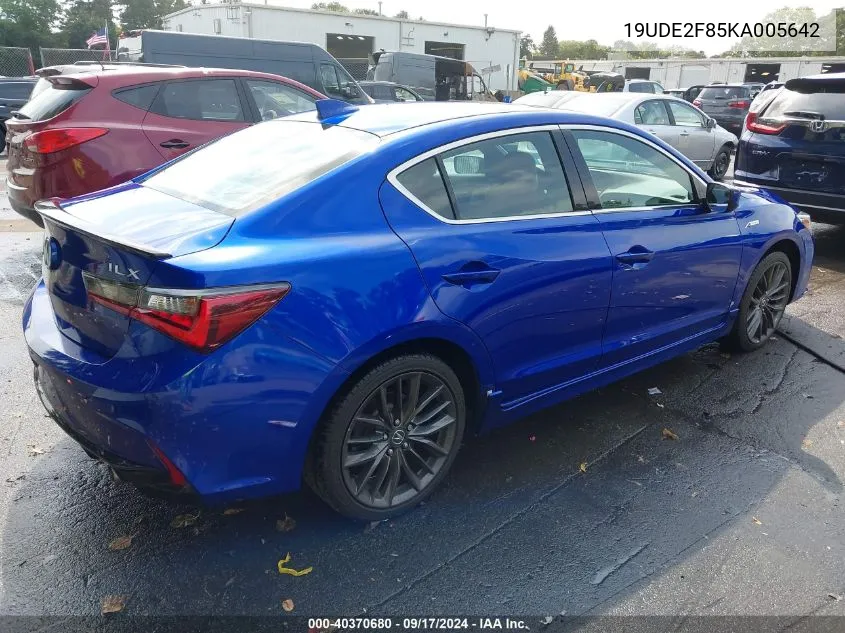 2019 Acura Ilx Premium A-Spec Packages/Technology A-Spec Packages VIN: 19UDE2F85KA005642 Lot: 40370680