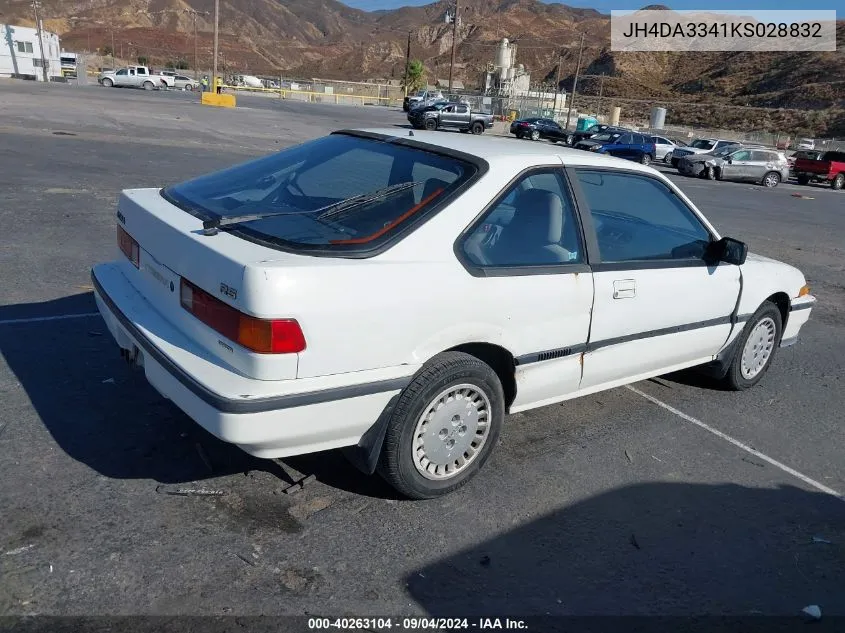 1989 Acura Integra Rs VIN: JH4DA3341KS028832 Lot: 40263104