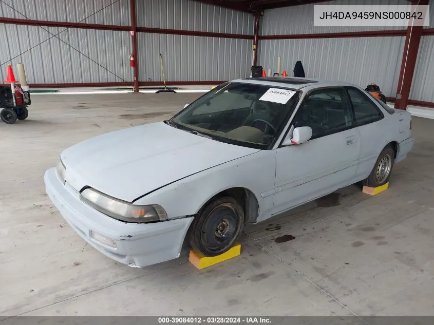 1992 Acura Integra Ls VIN: JH4DA9459NS000842 Lot: 39084012