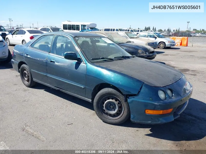 1998 Acura Integra Ls VIN: JH4DB7651WS005601 Lot: 40318306