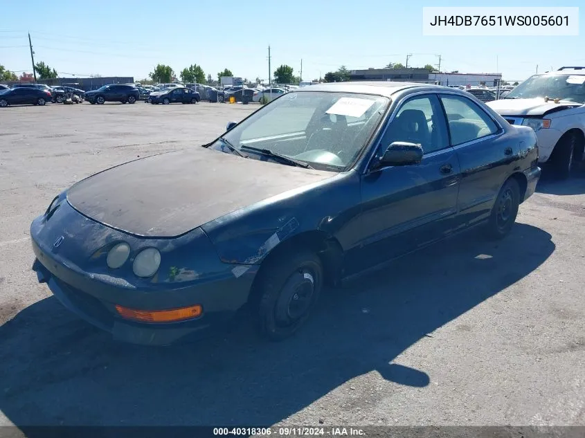 1998 Acura Integra Ls VIN: JH4DB7651WS005601 Lot: 40318306