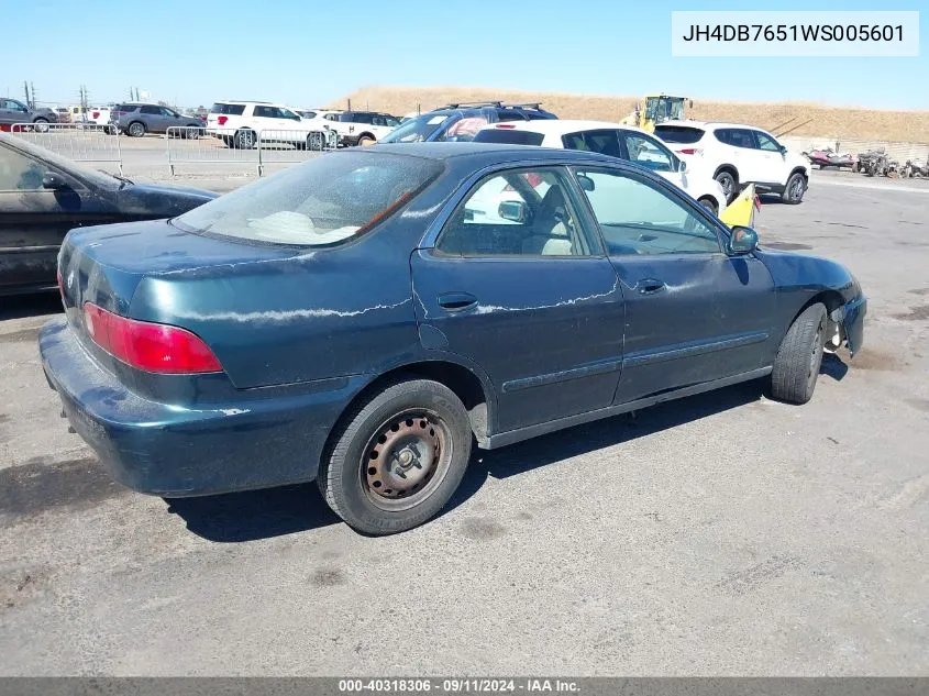 1998 Acura Integra Ls VIN: JH4DB7651WS005601 Lot: 40318306