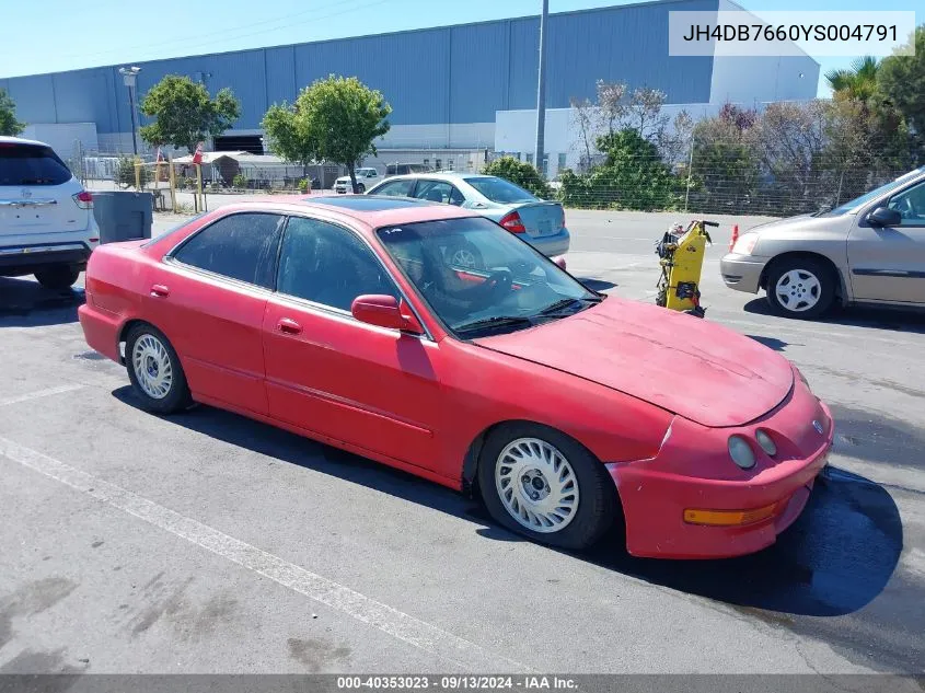 JH4DB7660YS004791 2000 Acura Integra Gs