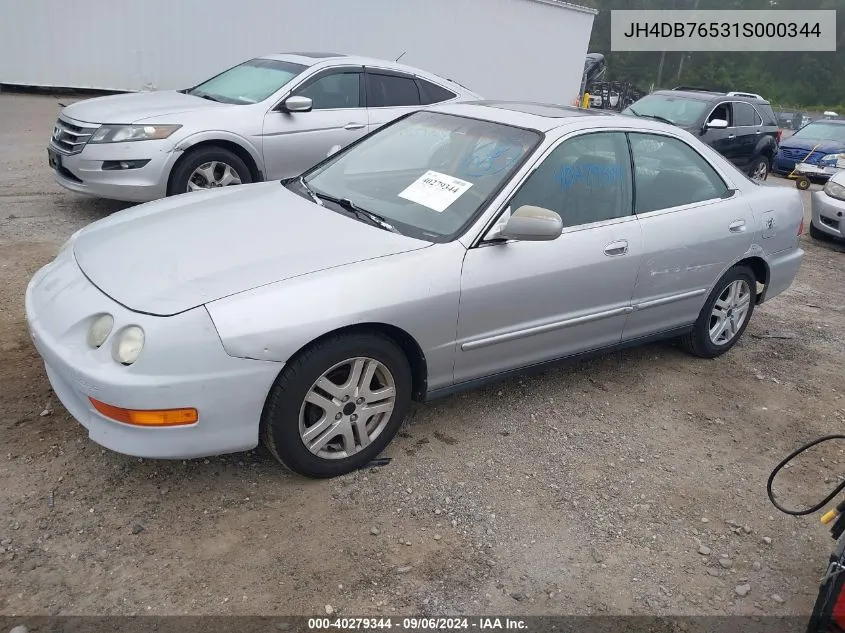 2001 Acura Integra Ls VIN: JH4DB76531S000344 Lot: 40279344