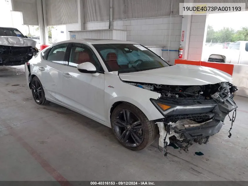 2023 Acura Integra A-Spec W/ Technology VIN: 19UDE4G73PA001193 Lot: 40316153