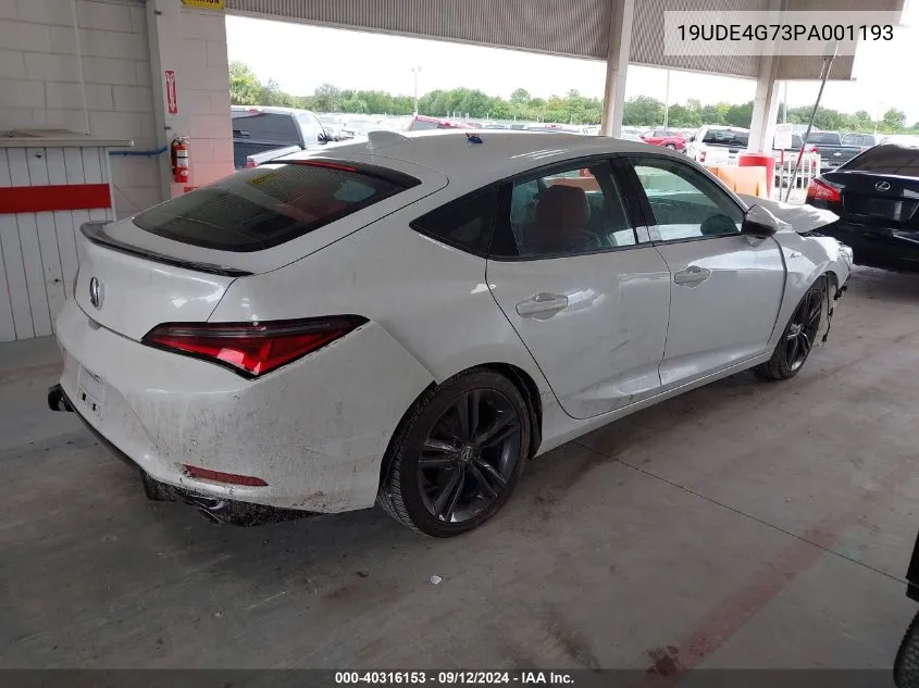 2023 Acura Integra A-Spec W/ Technology VIN: 19UDE4G73PA001193 Lot: 40316153