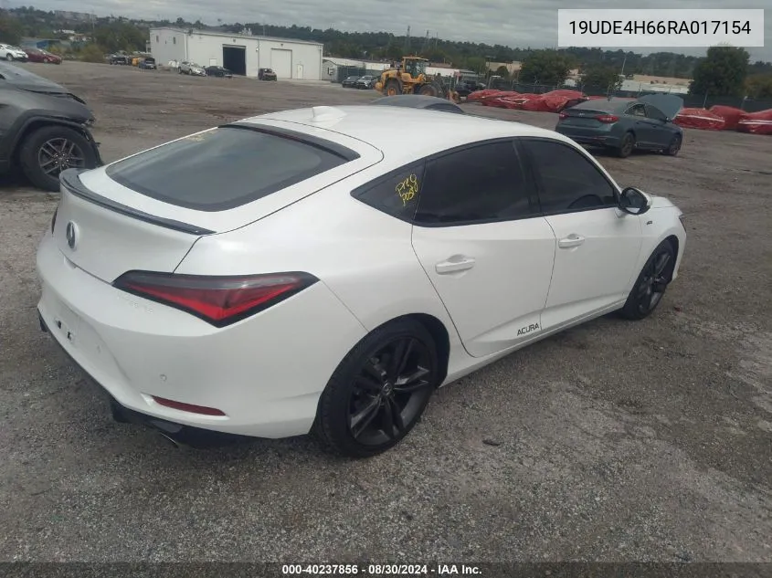 2024 Acura Integra A-Spec Technology Package VIN: 19UDE4H66RA017154 Lot: 40237856