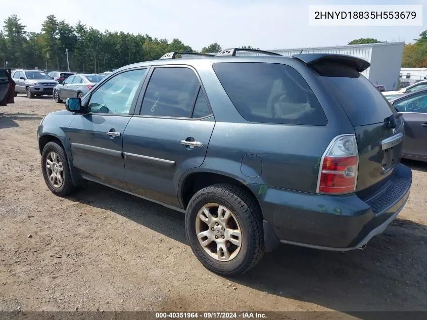 2005 Acura Mdx VIN: 2HNYD18835H553679 Lot: 40351964