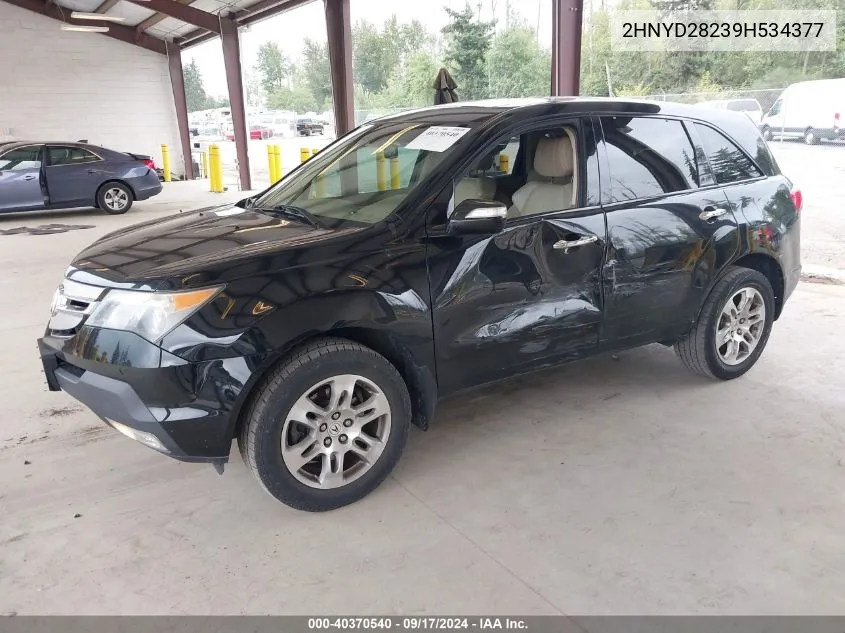 2009 Acura Mdx VIN: 2HNYD28239H534377 Lot: 40370540