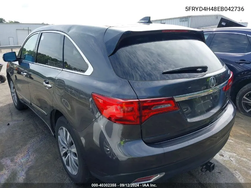 5FRYD4H48EB042736 2014 Acura Mdx Technology Package