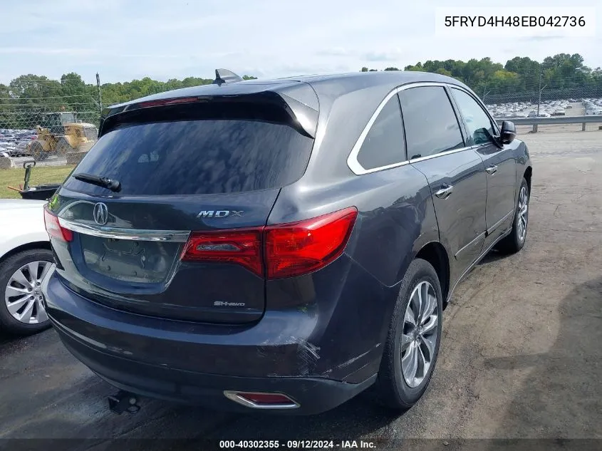 5FRYD4H48EB042736 2014 Acura Mdx Technology Package