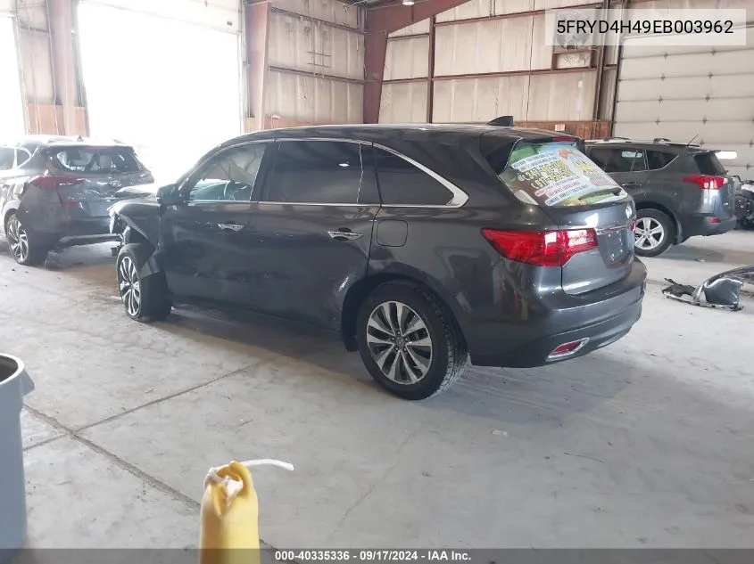 5FRYD4H49EB003962 2014 Acura Mdx Technology Package