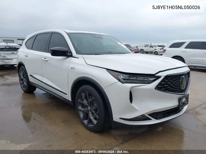 2022 Acura Mdx A-Spec VIN: 5J8YE1H05NL050026 Lot: 40253973