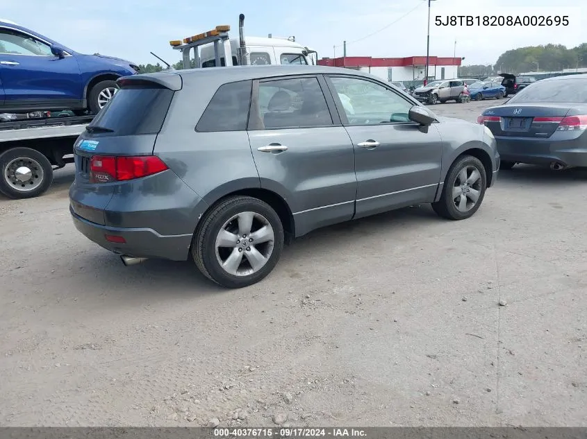 5J8TB18208A002695 2008 Acura Rdx