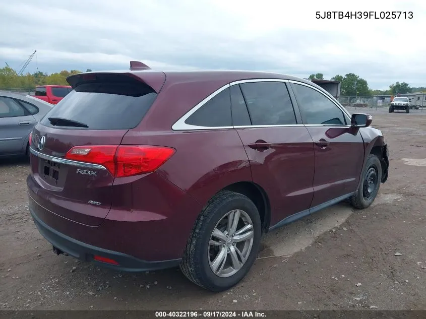 5J8TB4H39FL025713 2015 Acura Rdx